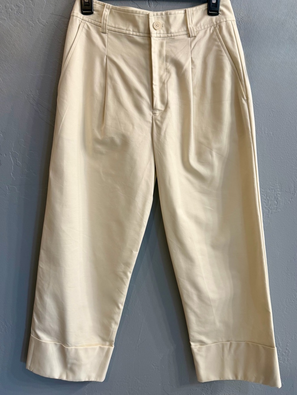Ralph Lauren Cream Pleated Chinos